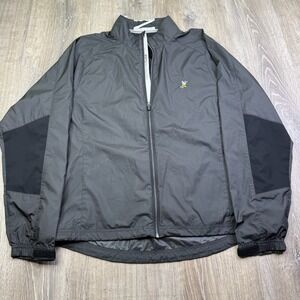 Zero Restriction Mens Black Winged Foot Golf Club Full-Zip Windbreaker Jacket XL